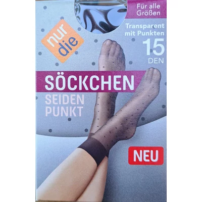 Női pöttyös mintás nylon bokafix, bokazokni 15 den 