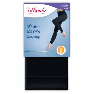 Női meleg thermo leggings, lábfejnélküli 100 den Bellinda